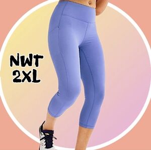 NWT Sz 2X Weight is Great For Summer High Waist Compression Leggings w 2 Pockets